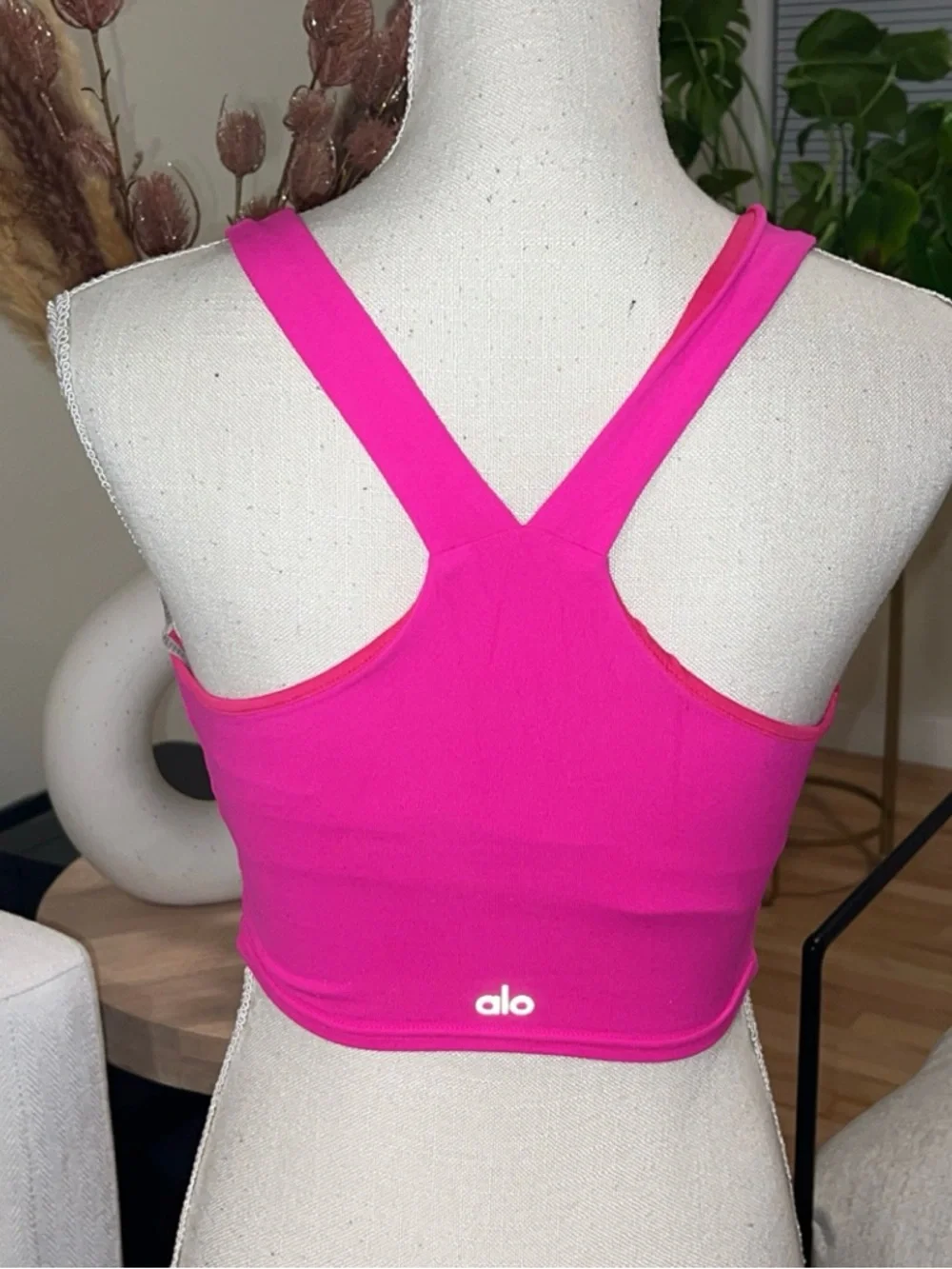 ALO YOGA Real Bra Tank Bright Pink